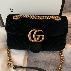 Gucci Marmont Velvet Black
